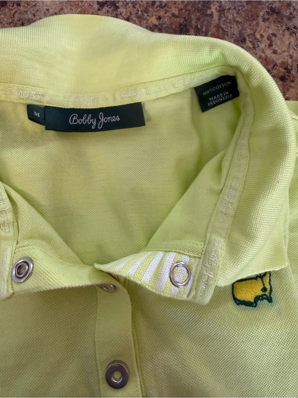 Bobby Jones Masters Golf Polo Shirt Neon Women's Medium 100% Cotton - Picture 3 of 6